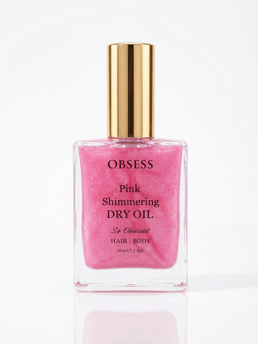 Pink Shimmering Dry Oil
