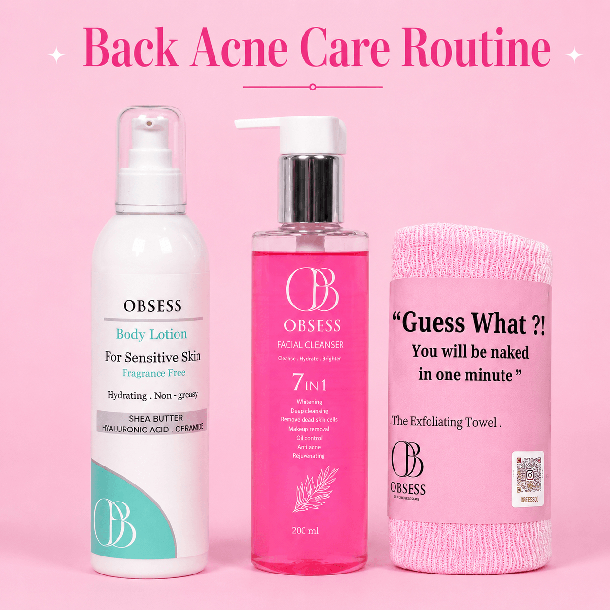Back Acne Care Routine ( روتين العناية بحبوب الظهر والجسم)