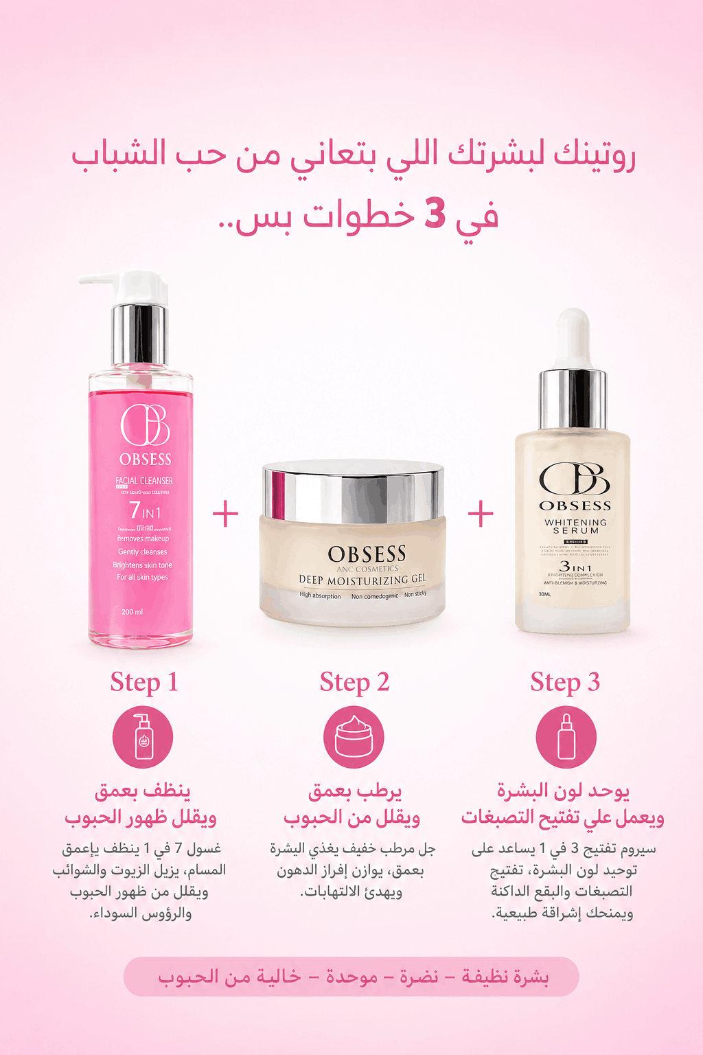 Oily and Combination skin Full Routine (روتين العناية بحب الشباب)